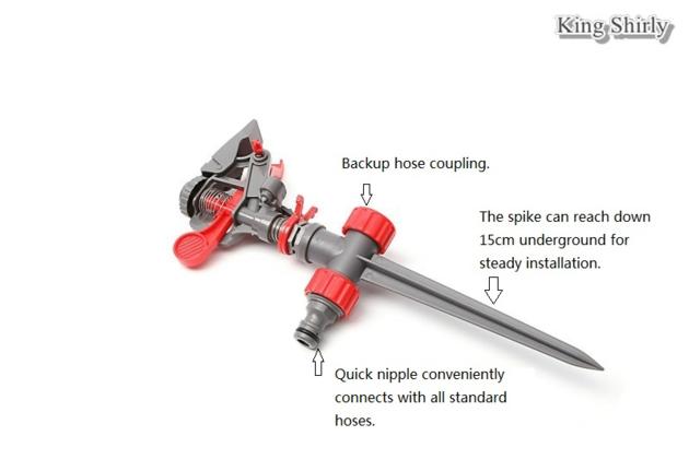 Plastic Pulsating Water Sprinkler On Spike