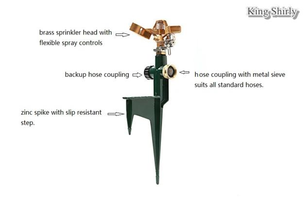 Metal Pulsating Water Sprinkler On Step
