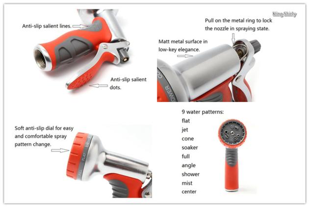 9 Pattern Metal Water Nozzle