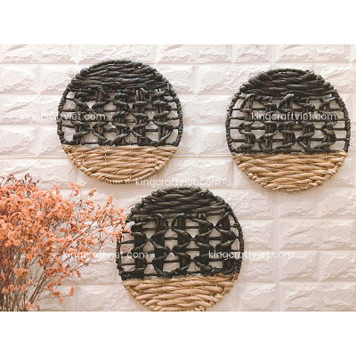 Vietnam Set 3 of Water Hyacinth Wall Decor from KING CRAFT VIET 