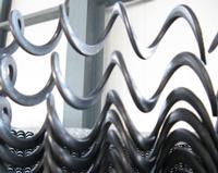 a plate augers screws spirals conveyor conveyer screws