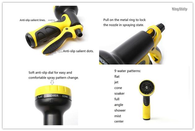 9 Pattern Plastic Water Nozzle