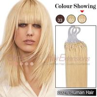 16 Inch 100s 0.5g/s Micro Bead Remy Hair Extensions Straight
