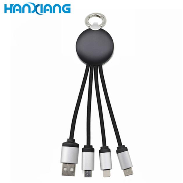 2020 New Trending 20CM Portable Nylon Braided Keychain USB Charger Data Cable 