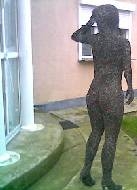 girl wire sculpture