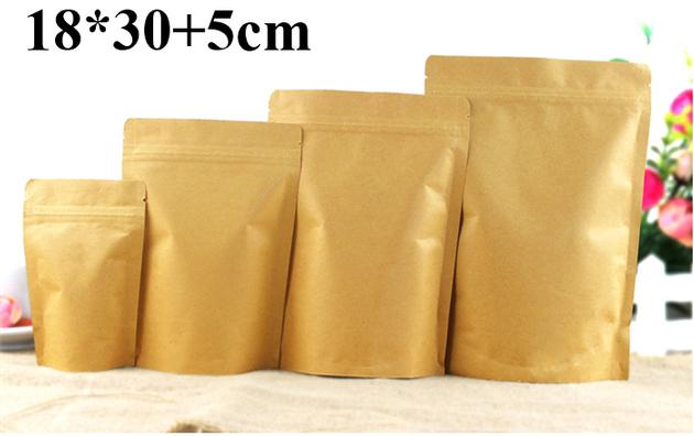 750g capacity Kraft paper standup bag no window