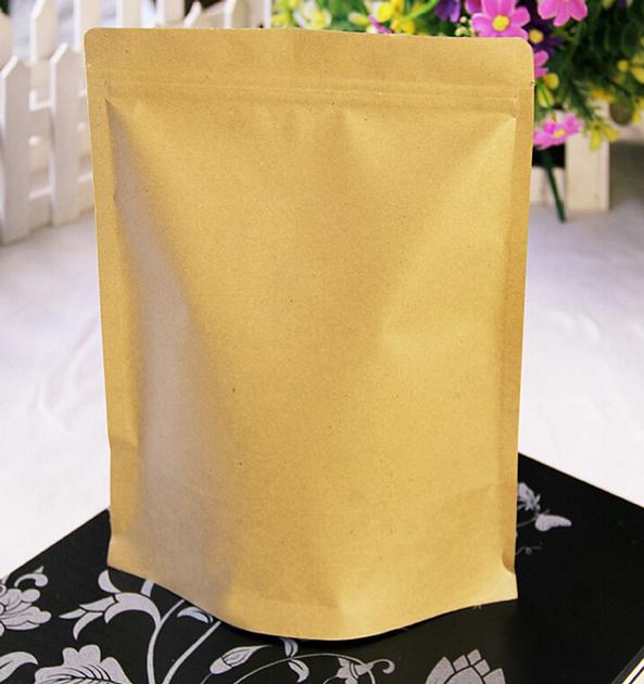 400g capacity Kraft paper standup bag no window