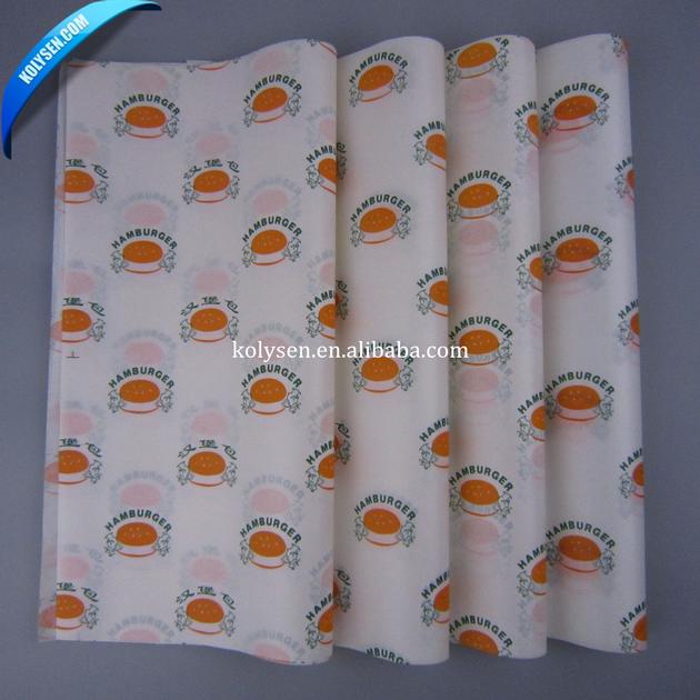 Customized Printing Food Grade Tissue Printed Greaseproof Wrapping Paper