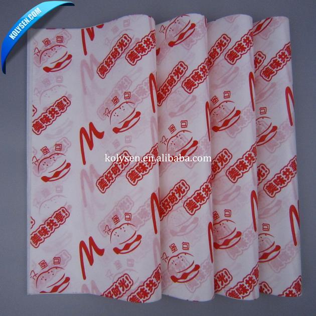 Kolysen Greaseproof hamburger wrapping paper