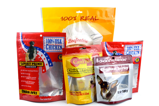 Pet dog food packaging plastic bag with cusotmized printing