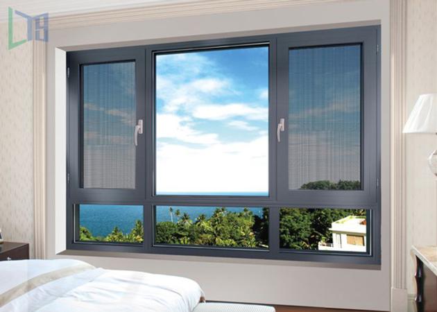 International Style Aluminum Glass Window Double