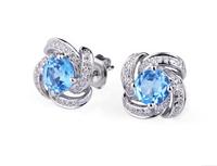 Wholesale Sterling Silver stud Earrings,Crystal  Earring, Earrings