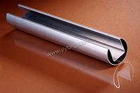 welded stainless steel channel(slotted) tube/pipe for glass