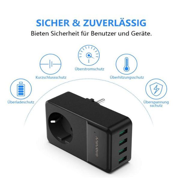 USB Charger Multi Port Socket Adapter