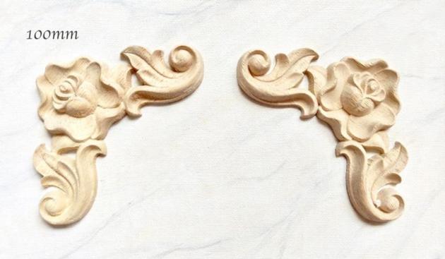 Furniture Appliques Wood Onlay Wood Embellishments