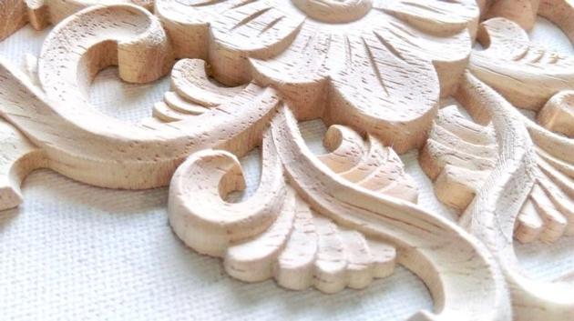 Decorative Wood Embellishments Square Shape Onaly
