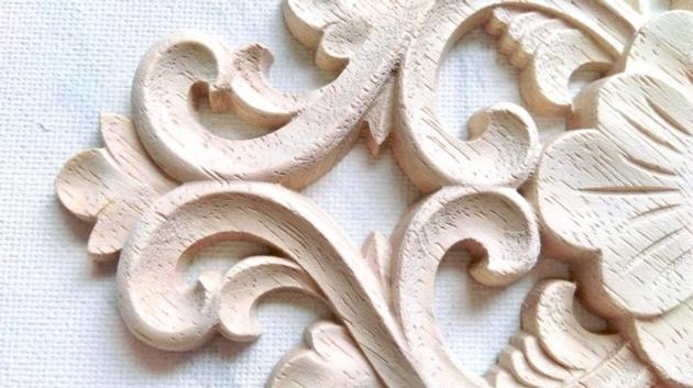 Decorative Wood Embellishments Square Shape Onaly