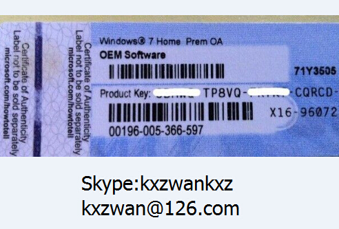 Windows win 7 Home premium prem pro oem COA sticker FPP coa Label