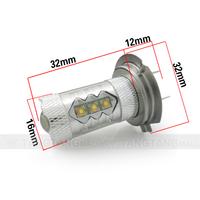 fog light 80w h7 auto headlight cree led car headlight