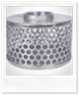Round hole basket strainer