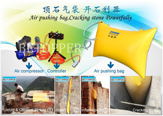 air pushing bag for quarry