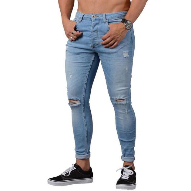 Men S Skinny Fit Stretch Ripped