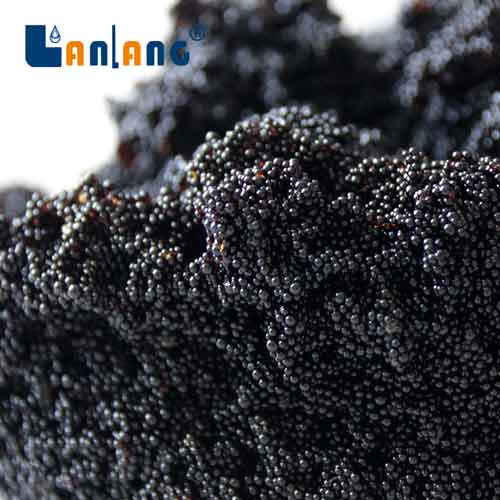 Black color ion exchange resin for water softening