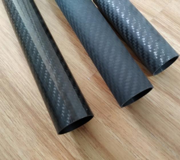 3K twill weave glossy/matte/semi-glossy/sanded  carbon fiber tubes frames for kite bone/tools/toys