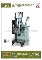LX-31: Fully Automatic Vertical Form, Fill And Seal Tea Bag Packing Machine With Thread & Label.