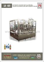 LX-401: Automatic Rotary Bottle Rinsing, Filling And Capping Line With Gravity Filler