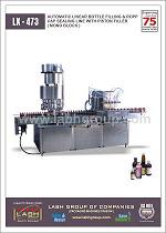 LX-473: Automatic Linear Bottle Filling And Ropp Cap Sealing Line With Piston Filler (Mono Block)