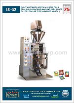 LX-52: Fully Automatic Vertical Form, Fill And Seal Pouch Packing Machine With Auger Filler (Collar