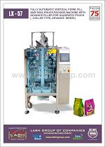 LX-57: Fully Automatic Vertical Form, Fill And Seal Pouch Packing Machine With Advance Filler For Qu