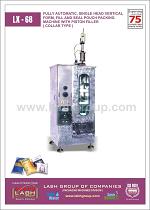 LX-68: Fully Automatic, Single Head Vertical Form, Fill And Seal Pouch Packing Machine.