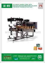 LX-812: Automatic Shrink Tunnel With Web Sealer Attachment And Collator For Group Packing Of Bottles