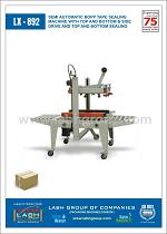 LX-892:Semi Automatic Bopp TapeSealingMachine With Top & Bottom & Side Drive & Top & Bottom Sealing.