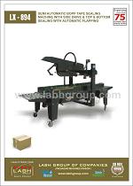LX-894: Semi Automatic Bopp Tape Sealing Machinewith Side Drive And Top And Bottom Sealing.