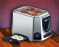 Breakfast Maker: 2 In 1 Toaster & Egg Frier