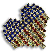 USA heart Brooch