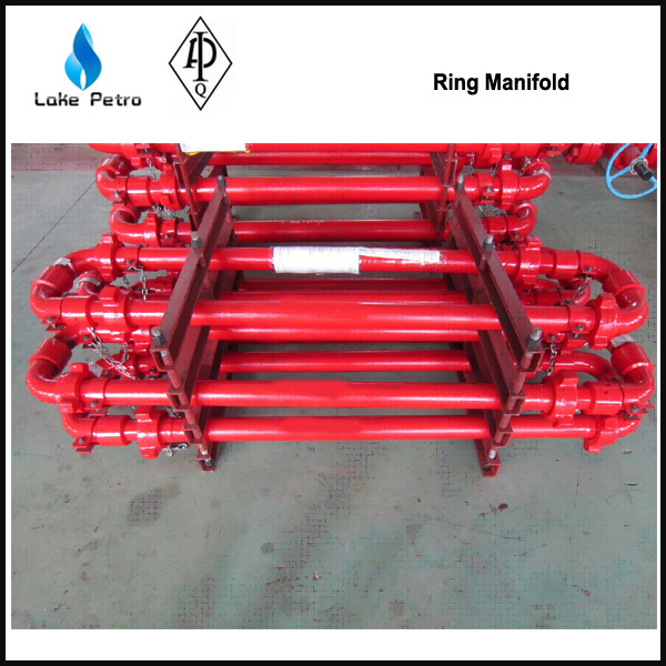 ring manifold with elbow union and straight pipe 