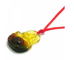 coloured glaze pendant