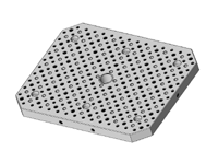 Rectangular table plate