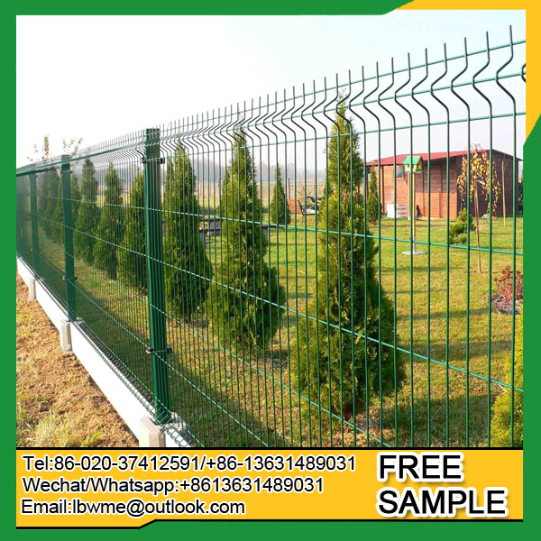 pvc coated wire mesh fence 3 bends panels