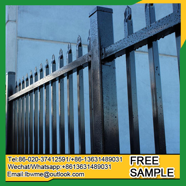 Galvanized tubular solid steel fence