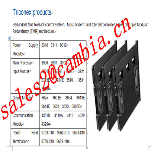 Triconex 9662 810 Panel Filed Termination
