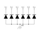 ESDA3306P6	lighting protection,esd protection, low capacitance