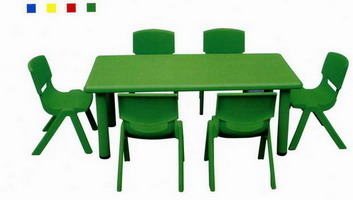 Plastic table and chair