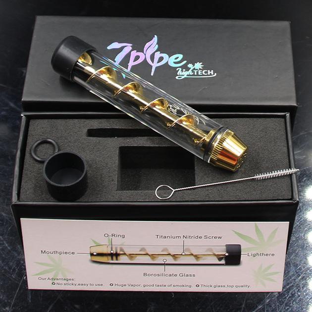 High Quality Twisty Glass Blunt Pipe Kit Herbal Vaporizer Pen Dry Herb Full Kit Large Stocking DHL f