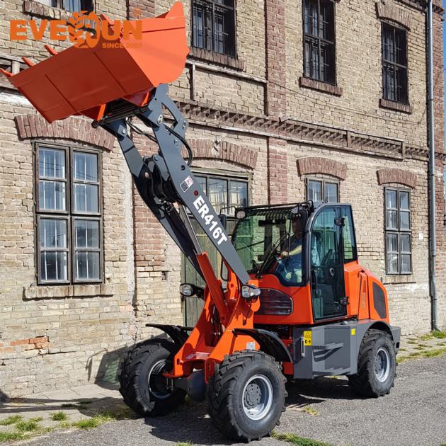 EVERUN ER416T 1.6t CE farm earth moving machinery garden mining small compact mini wheel loader