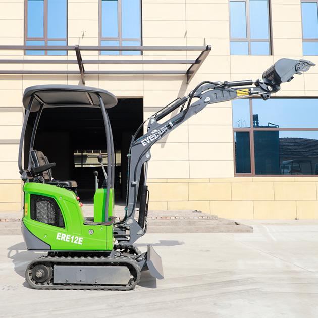 Everun Ere12e 1.1t farm garden compact small digger mini crawler electric battery excavator